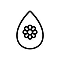chamomile liquid drop icon vector outline illustration