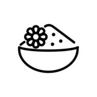 chamomile in bowl icon vector outline illustration