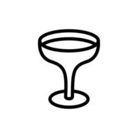 Champagne icon vector. Isolated contour symbol illustration vector