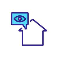 Camera cctv icon vector. Isolated contour symbol illustration vector