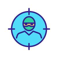 Camera cctv icon vector. Isolated contour symbol illustration vector