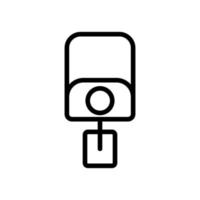 Camera cctv icon vector. Isolated contour symbol illustration vector