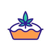 cannabis cake icon vector outline illustration