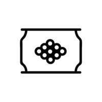 bottle, caviar icon vector. Isolated contour symbol illustration vector