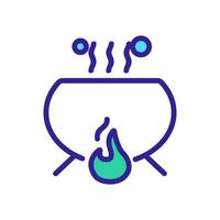 cauldron potion icon vector. Isolated contour symbol illustration vector