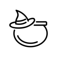 cauldron potion icon vector. Isolated contour symbol illustration vector