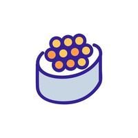 sushi, caviar icon vector. Isolated contour symbol illustration vector