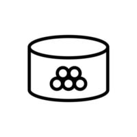 Caviar canned vector icon. Isolated contour symbol illustration