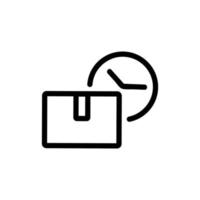 courier parcel icon vector. Isolated contour symbol illustration vector