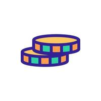 chip para el juego de iconos vectoriales. ilustración de símbolo de contorno aislado vector