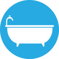 Diseño de símbolo de signo de icono de bañera png