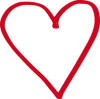 Hand drawn heart sign design png