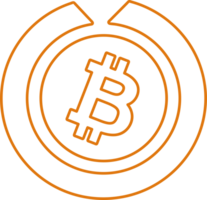 Bitcoin icon sign symbol design png