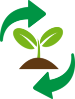 diseño de signo de concepto de icono de árbol de planta png