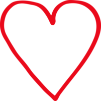 Hand drawn heart sign design png