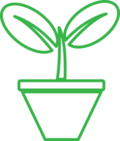 diseño de signo de concepto de icono de árbol de planta png