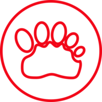 Animal footprint icon sign design png