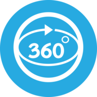 360 Degree icon sign symbol design png