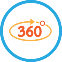 360 Degree icon sign symbol design png