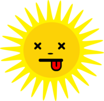 ícone do sol emoção dos desenhos animados sinal símbolo design png