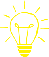 Drawing light bulb icon sign symbol design png