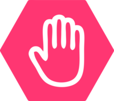 design de sinal de vetor de ícone de mão png