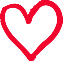 Hand drawn heart icon sign design png