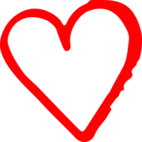 Heart hand draw icon sign design png