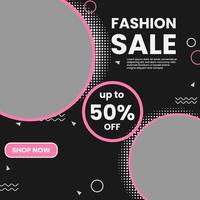 Feed banner fashion sale instagram template vector