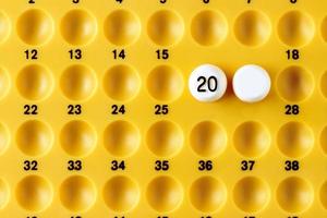 Balls announcing the upcoming new year,with a white ball without a number, to put the year you want. Horizontal image. photo