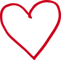 Heart hand draw icon sign design png