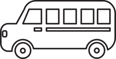 design de símbolo de sinal de ícone de ônibus escolar png