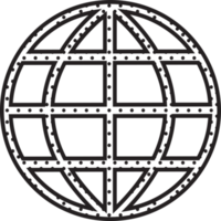 diseño de símbolo de signo de icono de globo png