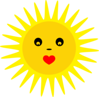 ícone do sol emoção dos desenhos animados sinal símbolo design png