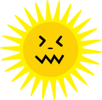 ícone do sol emoção dos desenhos animados sinal símbolo design png