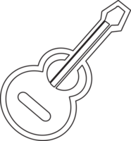 design de símbolo de sinal de ícone de guitarra acústica png