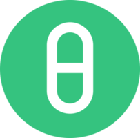 design de sinal de ícone de pílula simples png