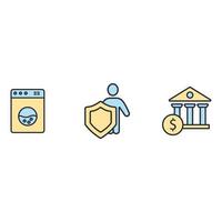 AML Concept. Anti Money Laundering icons set . AML Concept. Anti Money Laundering pack symbol vector elements for infographic web