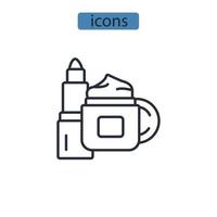 Cosmetics icons  symbol vector elements for infographic web