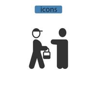 iconos de entrega símbolo elementos vectoriales para web infográfico vector