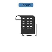 Receipt icons  symbol vector elements for infographic web