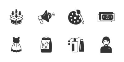 shopping, e-commerce icons set . shopping, e-commerce pack symbol vector elements for infographic web