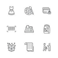 shopping, e-commerce icons set . shopping, e-commerce pack symbol vector elements for infographic web