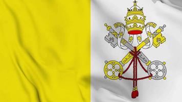 drapeau réaliste de la cité du vatican. boucle fluide de la vidéo 4k video
