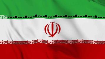 drapeau ondulant de l'iran réaliste. boucle fluide de la vidéo 4k video