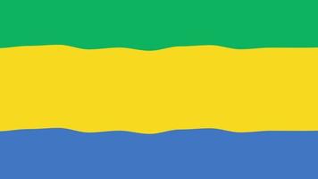 realistic Gabon waving flag. smooth 4k video seemless loop