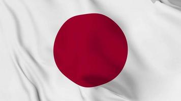 realistic Japan waving national flag. smooth 4k video seemless loop