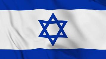 realistic State of Israel waving flag. smooth 4k video seemless loop