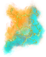 Abstract alcohol ink watercolor brush stokes png