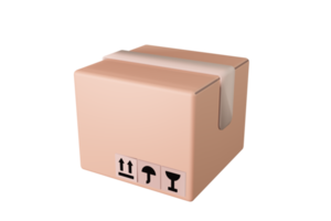 kartons 3d-illustration lieferung verpackung und transport versandlogistik lagerung png